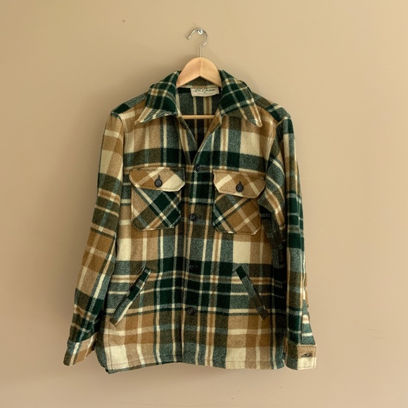 Vintage 70s-80s LL Bean Wool Hunting Shirt Jacket - Picture 2 of 6